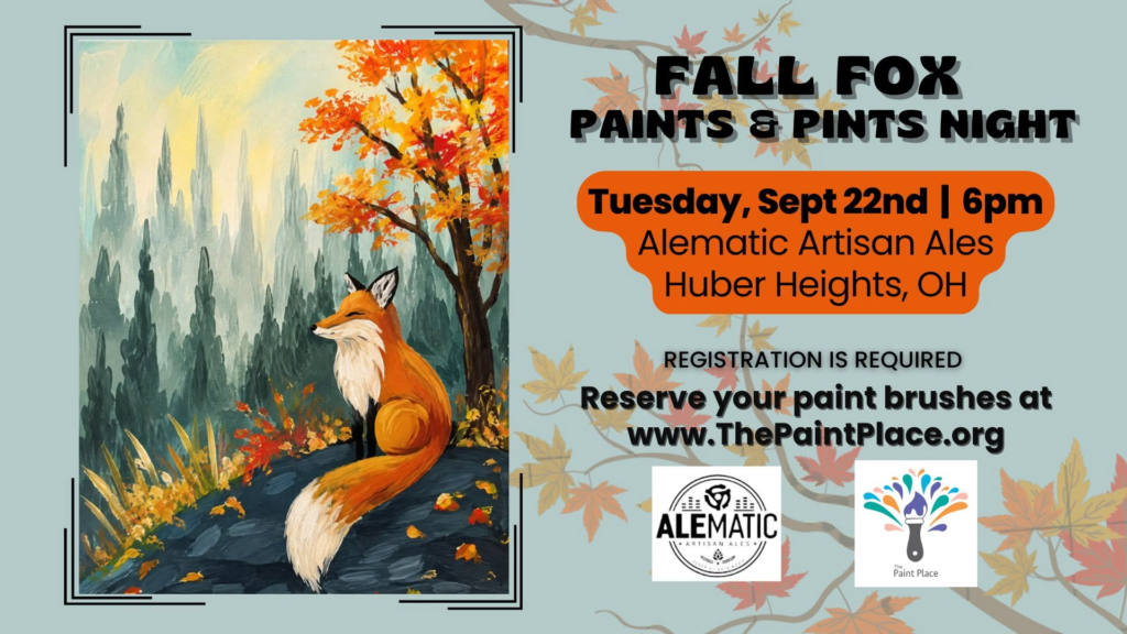 Fall Fox Paints and Pints Night at Alematic Brewery on September 22, 2026