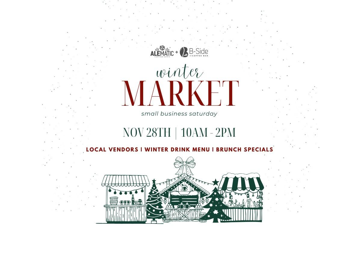 Winter Market at Alematic for Small Business Saturday on November 28, 2026